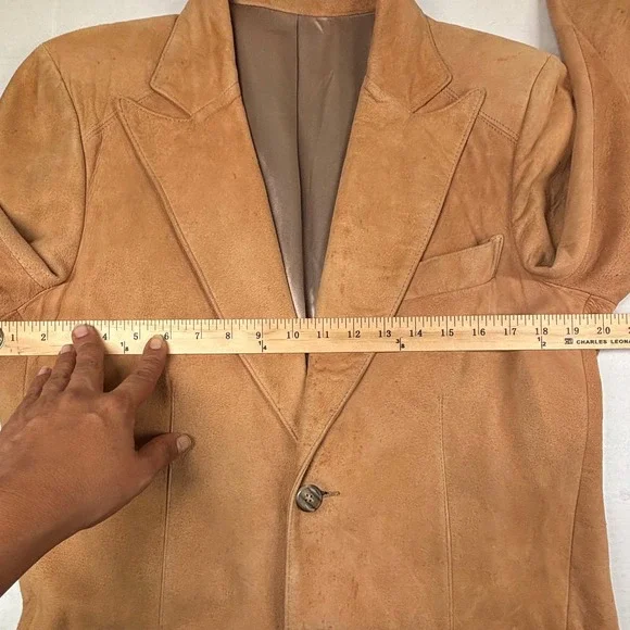 VTG Scully Jacket Mens 42L Soft Leather Suede Western Cowboy Rancher Two Button - Picture 5 of 12